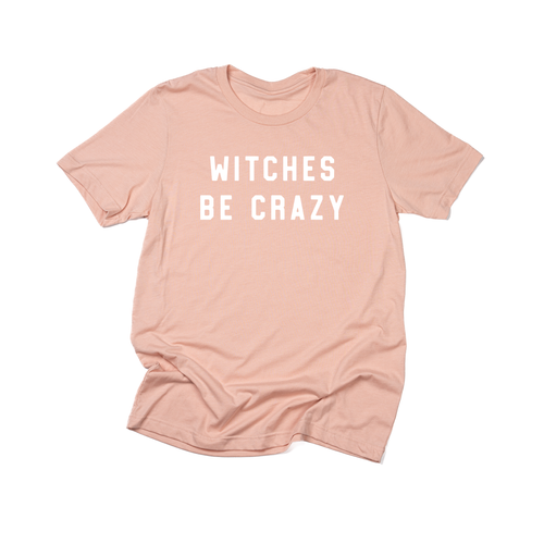 Witches Be Crazy (White) - Tee (Peach)