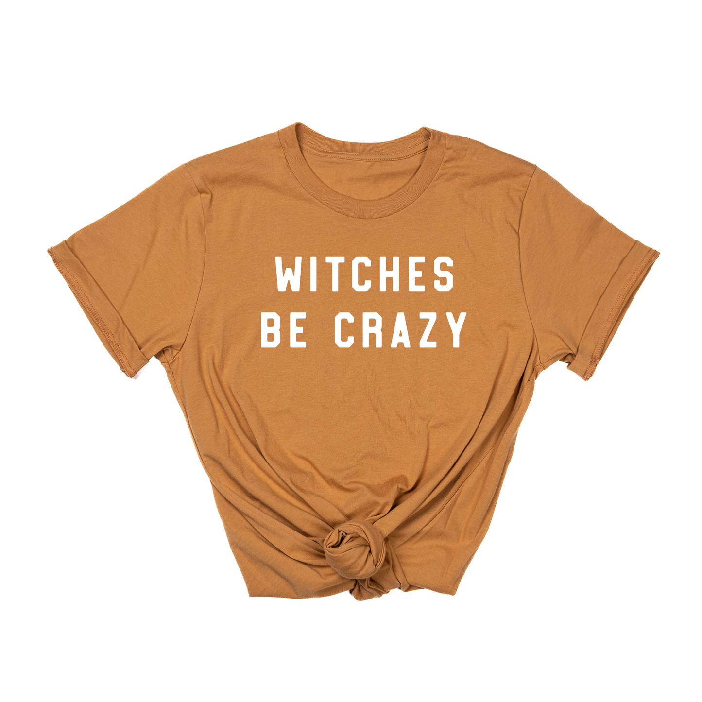 Witches Be Crazy (White) - Tee (Camel)