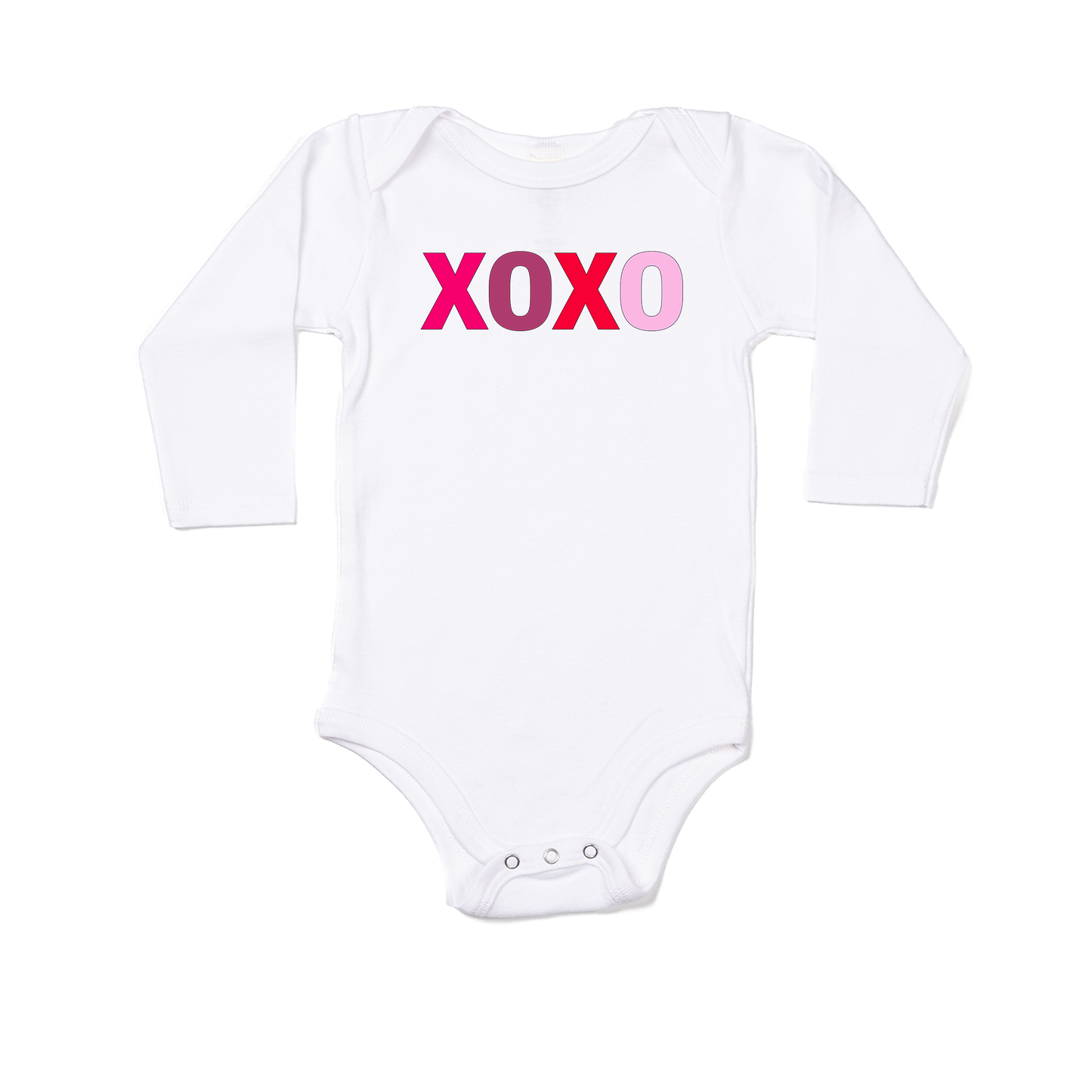 XOXO - Bodysuit (White, Long Sleeve)