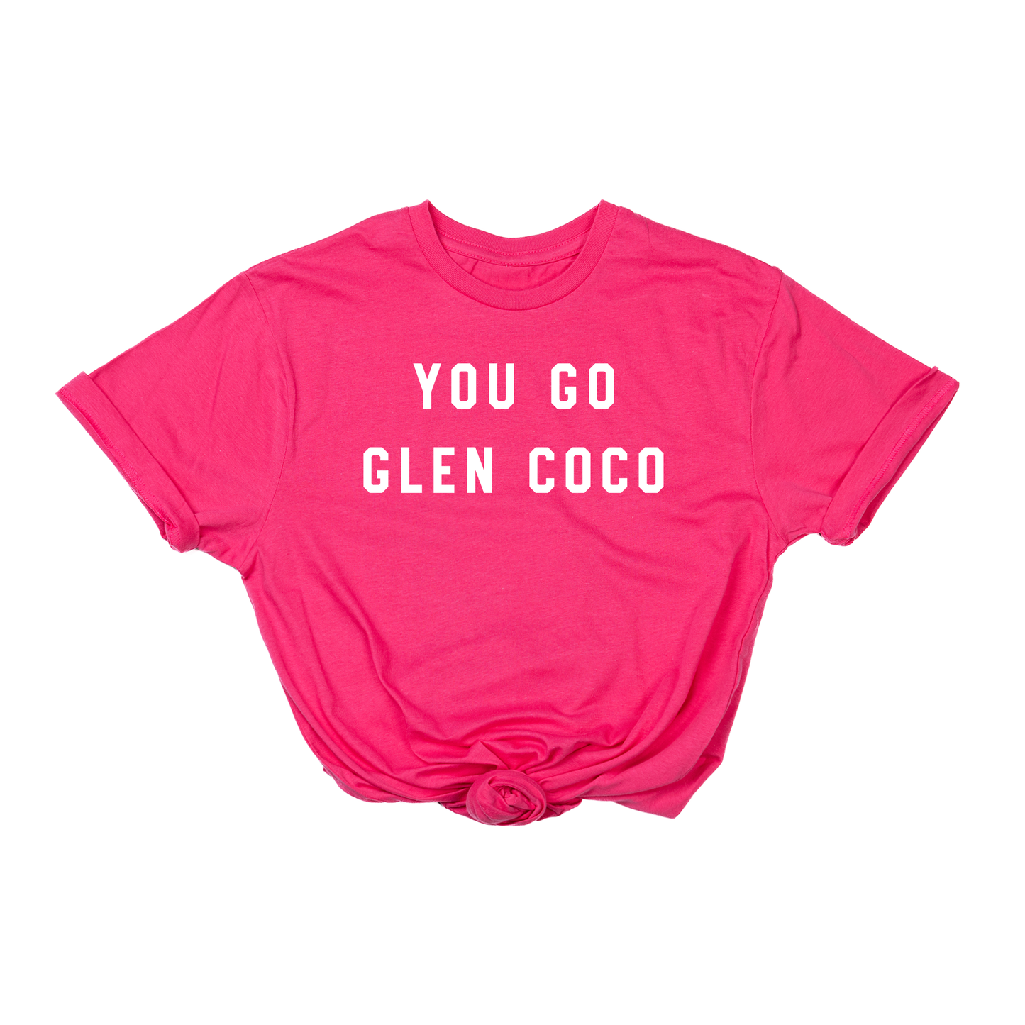 You Go Glen Coco (White) - Tee (Hot Pink)