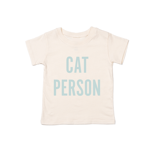 Cat Person (Sky) - Kids Tee (Natural)