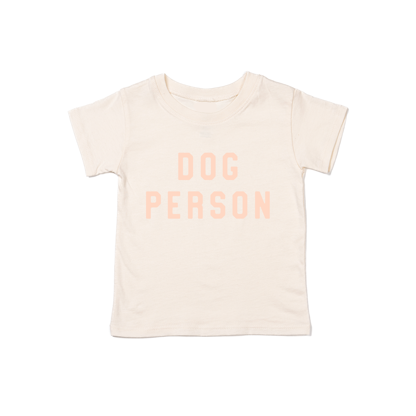 Dog Person (Peach) - Kids Tee (Natural)