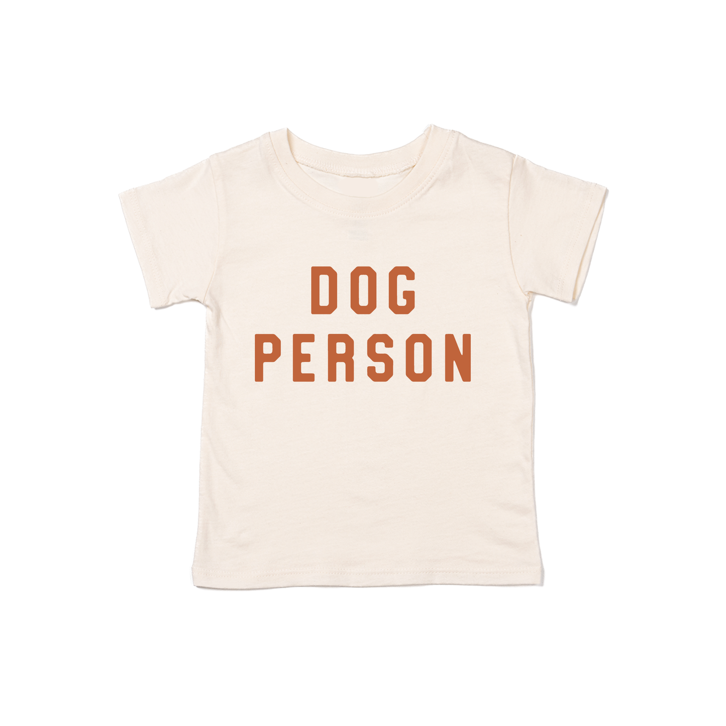 Dog Person (Rust) - Kids Tee (Natural)