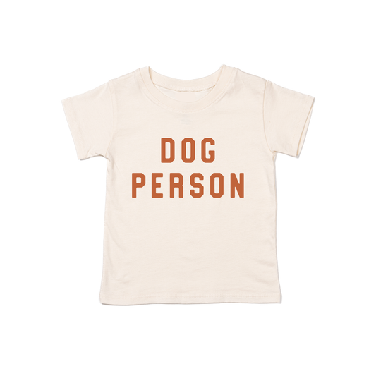 Dog Person (Rust) - Kids Tee (Natural)