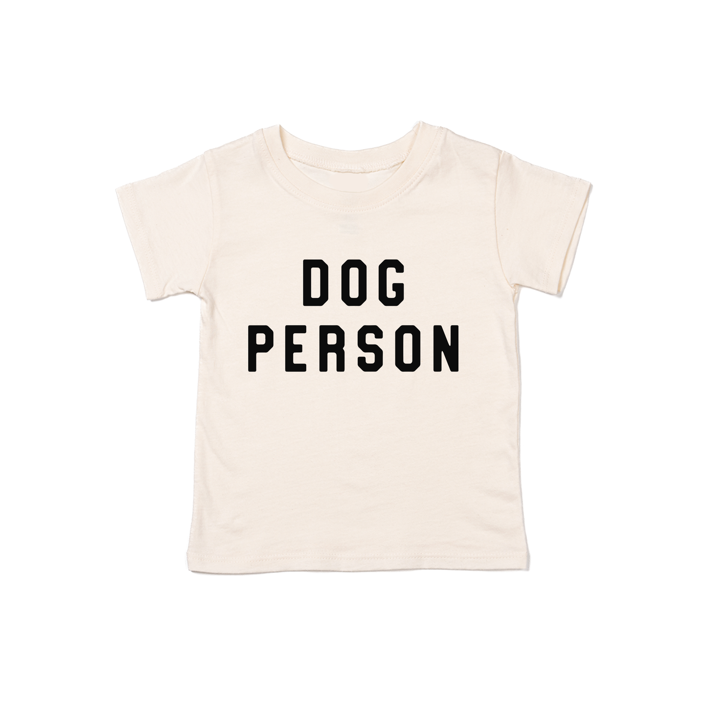 Dog Person (Black) - Kids Tee (Natural)