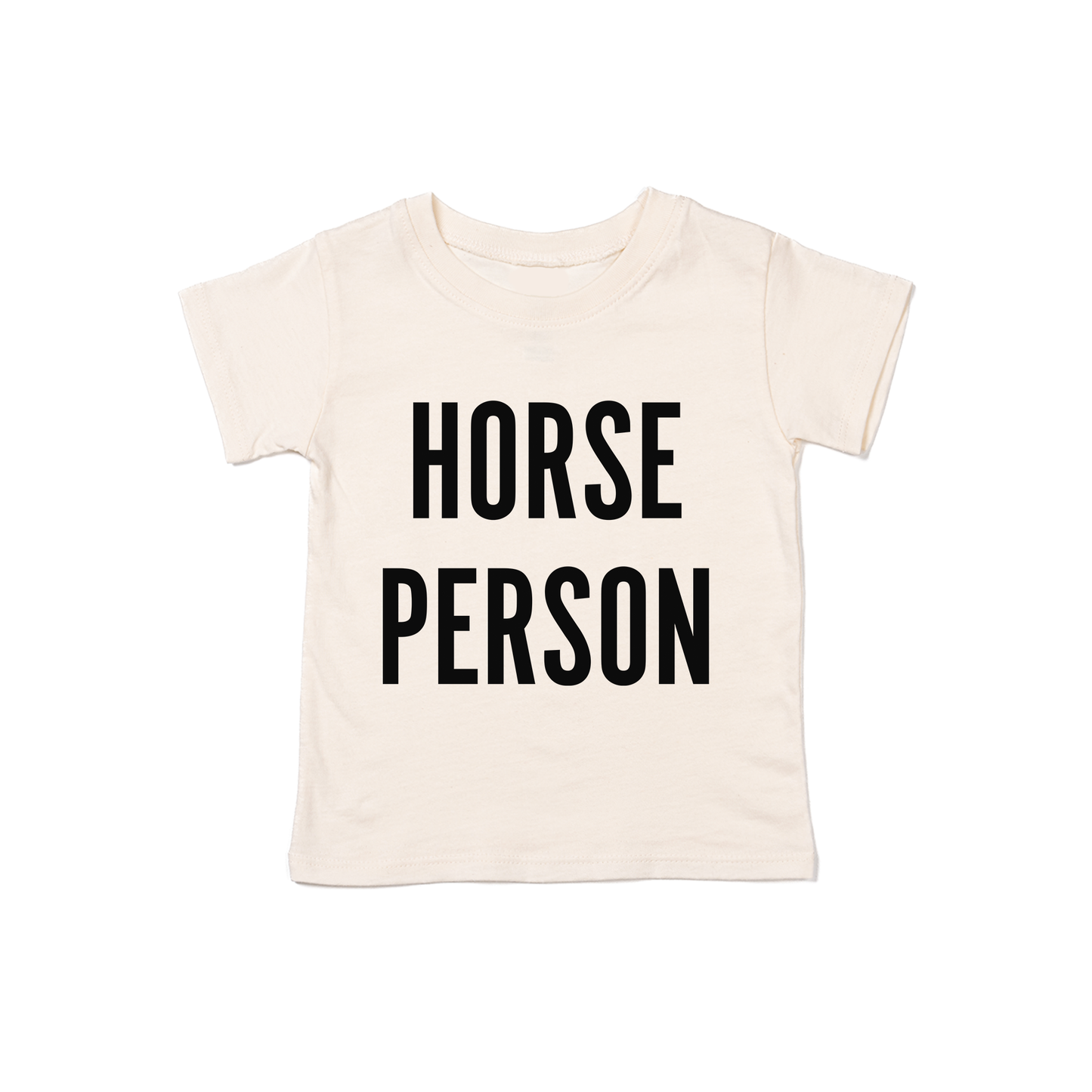 Horse Person (Black) - Kids Tee (Natural)