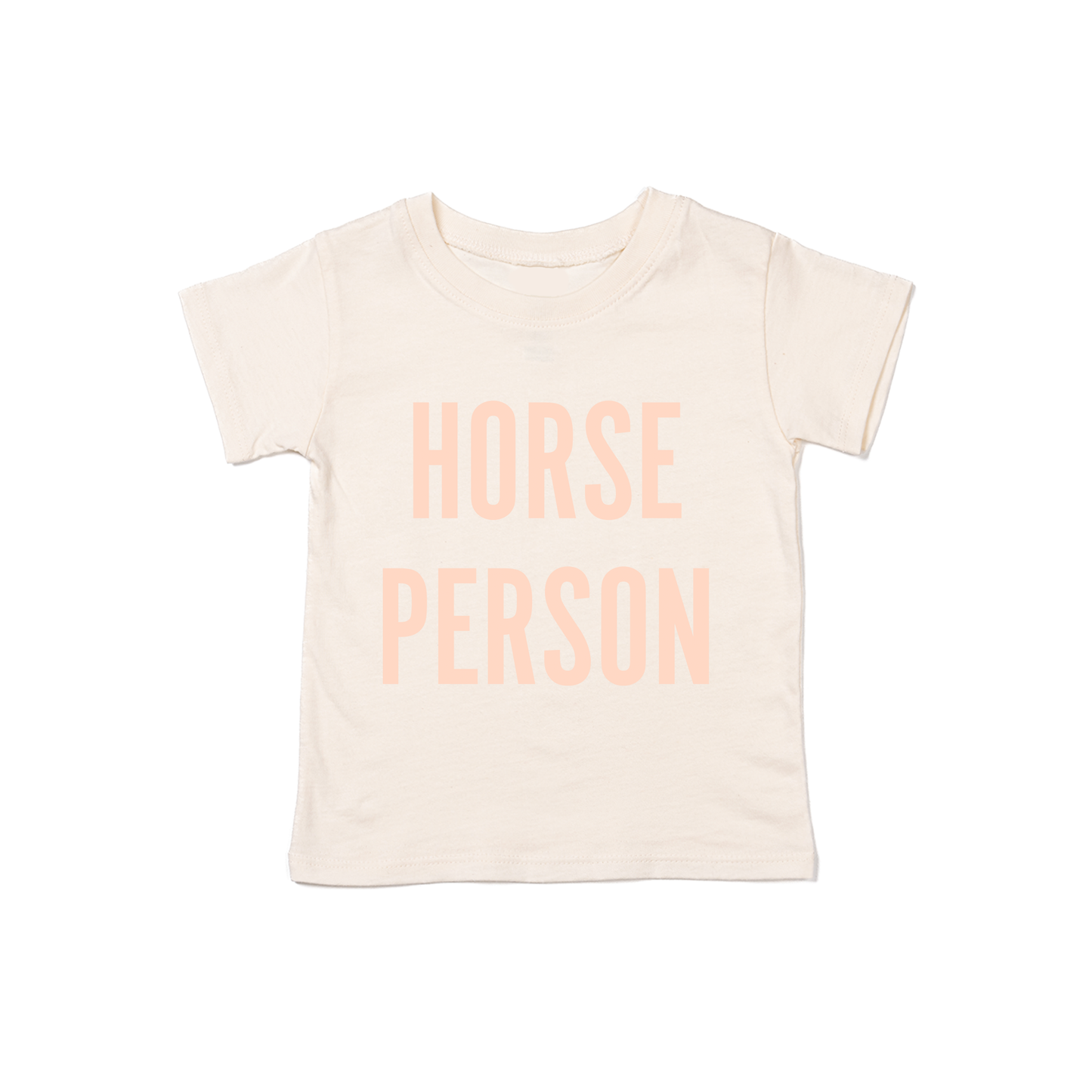 Horse Person (Peach) - Kids Tee (Natural)