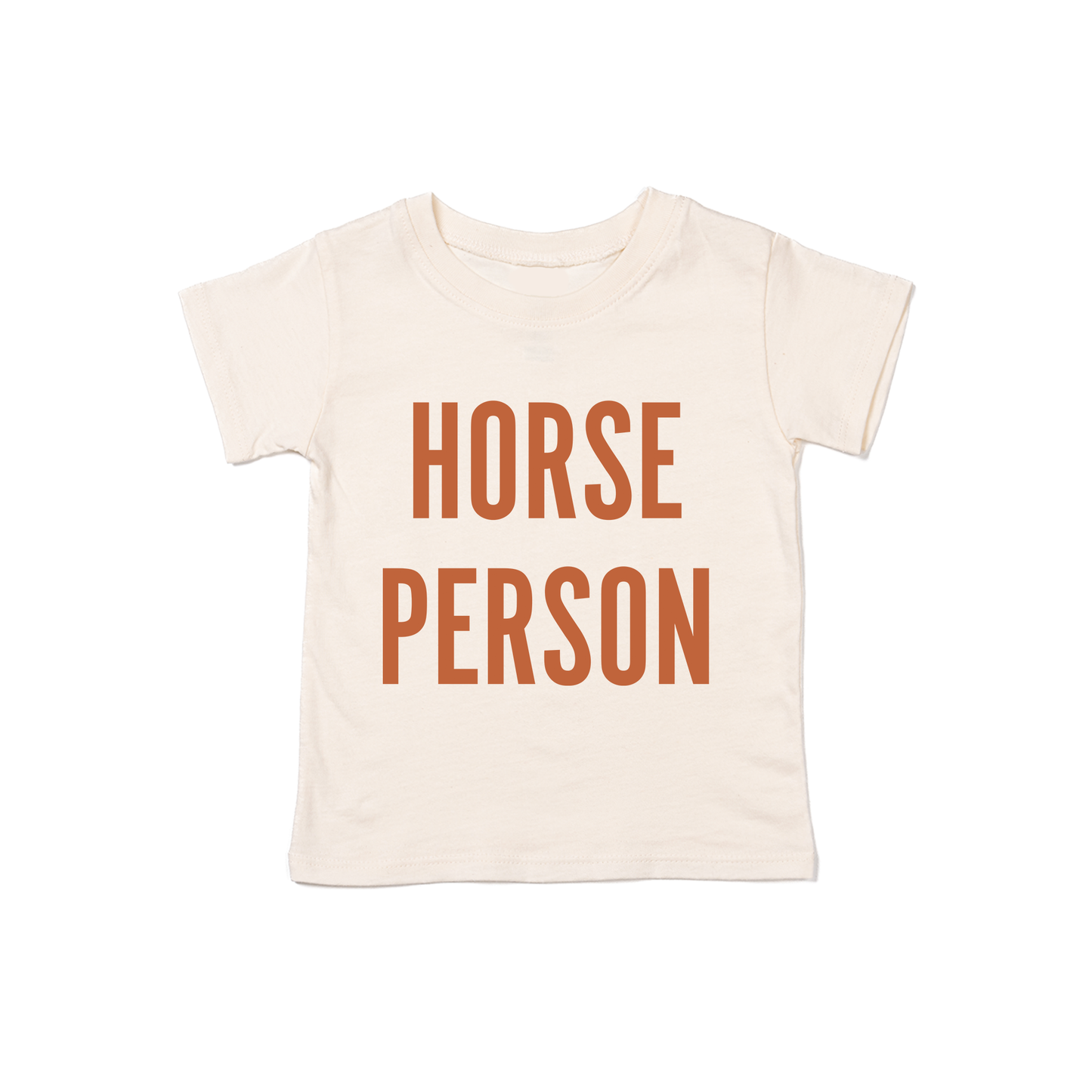 Horse Person (Rust) - Kids Tee (Natural)