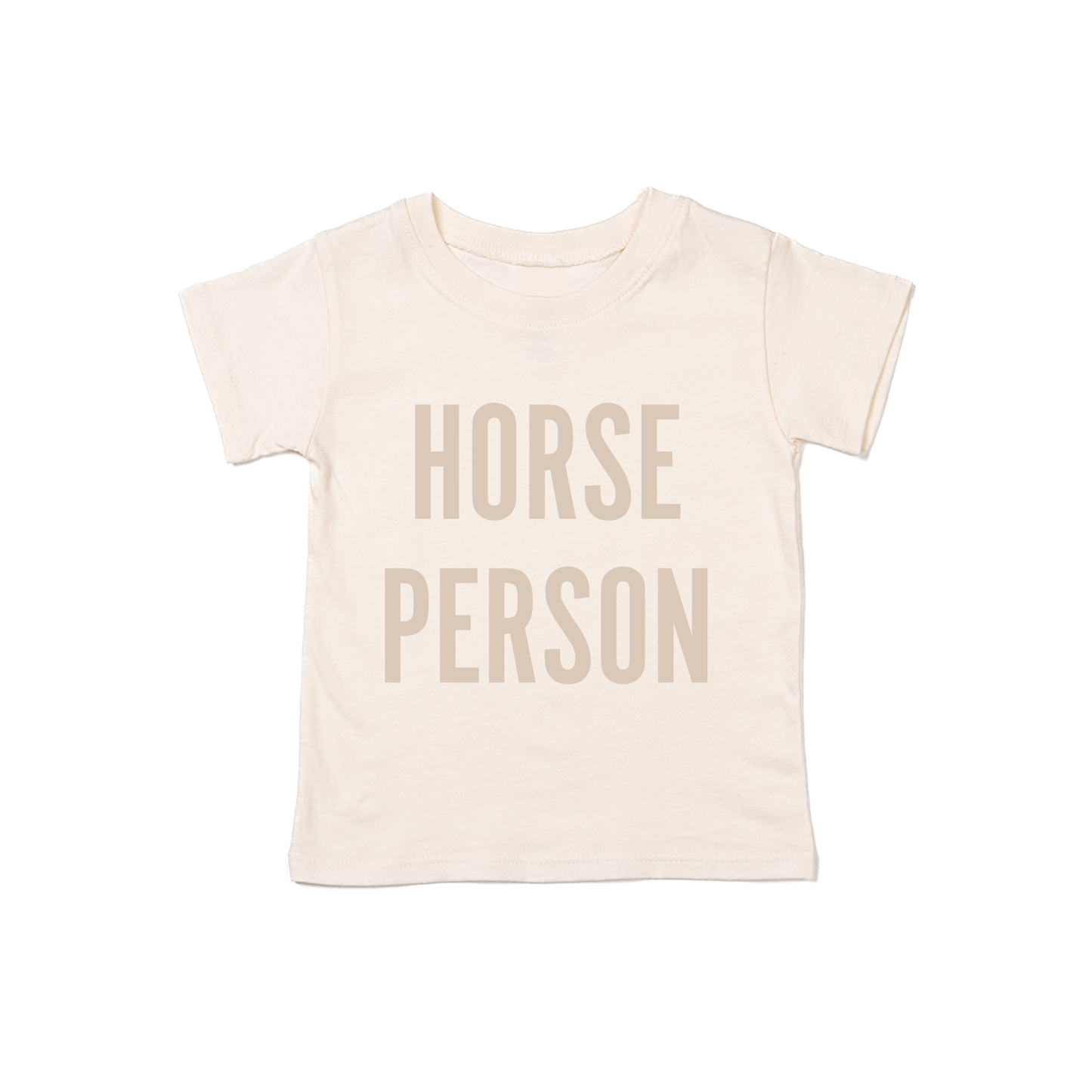 Horse Person (Stone) - Kids Tee (Natural)