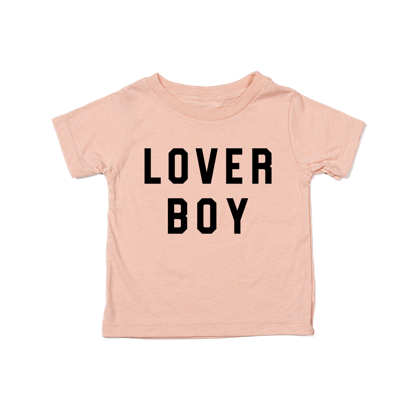 Lover Boy (Black) - Kids Tee (Peach)