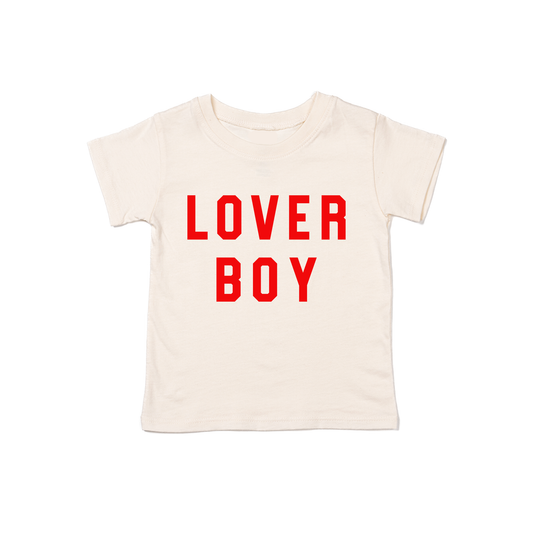 Lover Boy (Red) - Kids Tee (Natural)