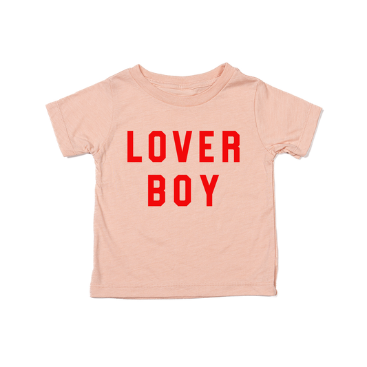 Lover Boy (Red) - Kids Tee (Peach)