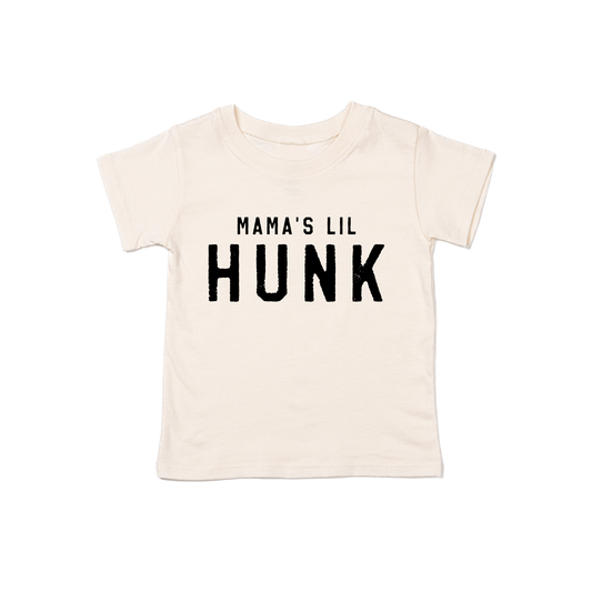 Mama's Lil Hunk (Black) - Kids Tee (Natural)