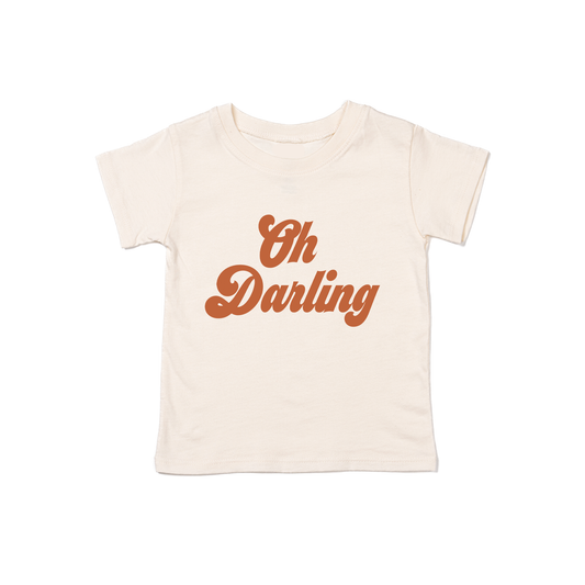 Oh Darling (Rust) - Kids Tee (Natural)