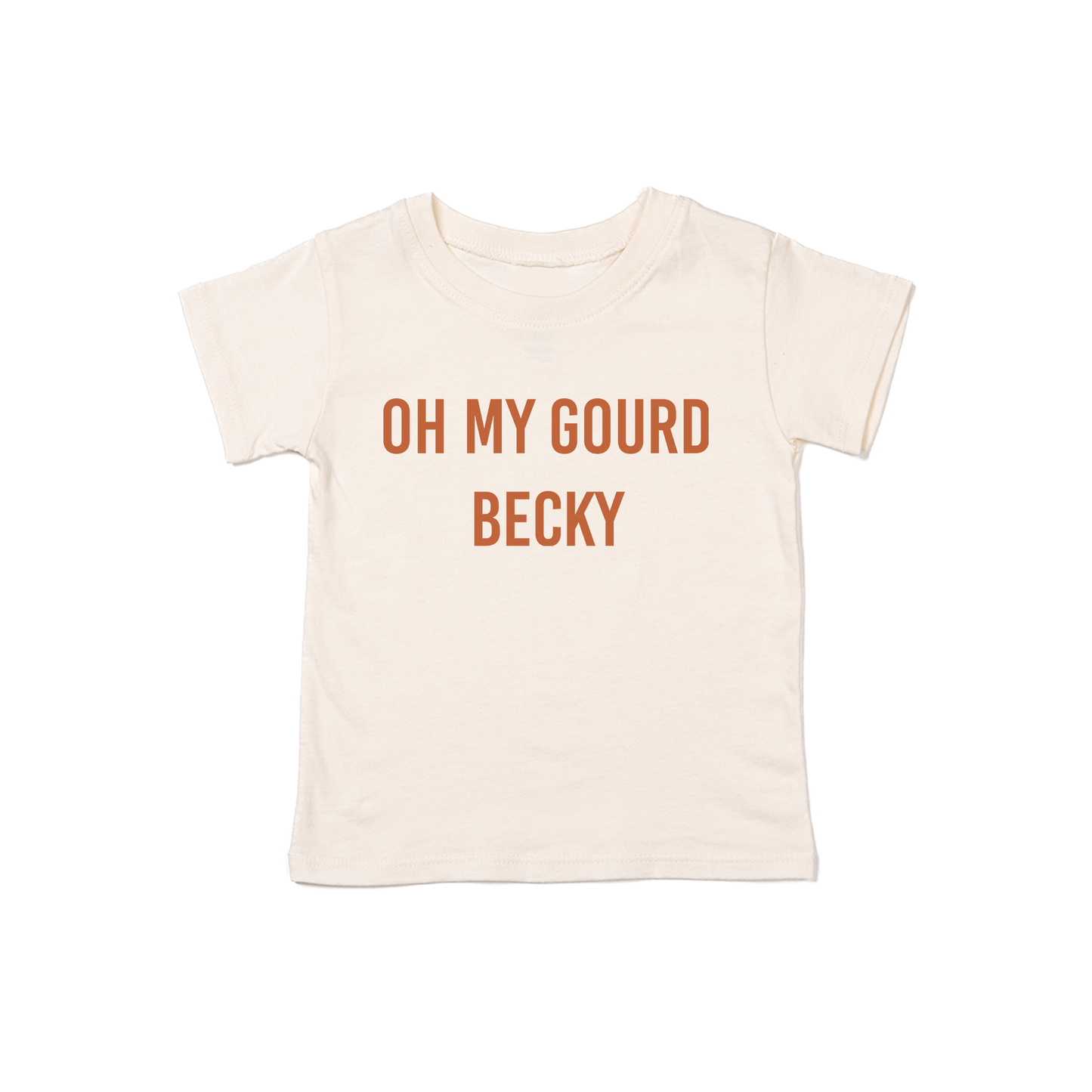 Oh My Gourd Becky (Rust) - Kids Tee (Natural)