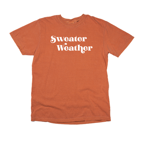 Sweater Weather (White) - Tee (Vintage Rust, Short Sleeve)