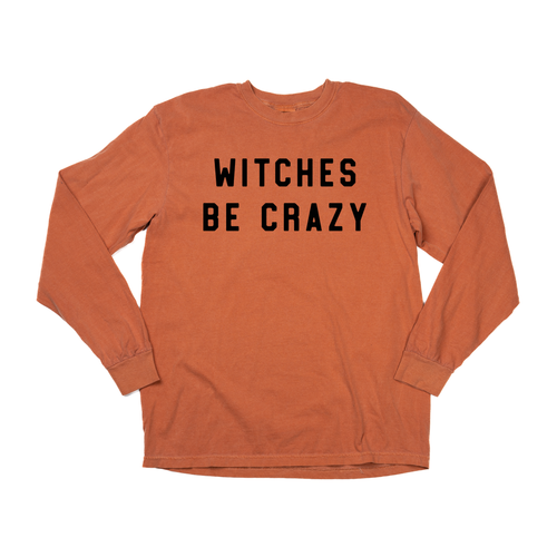 Witches Be Crazy (Black) - Tee (Vintage Rust, Long Sleeve)