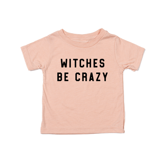 Witches Be Crazy (Black) - Kids Tee (Peach)