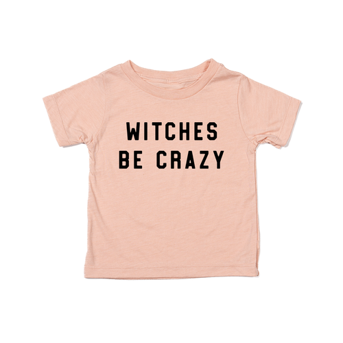 Witches Be Crazy (Black) - Kids Tee (Peach)