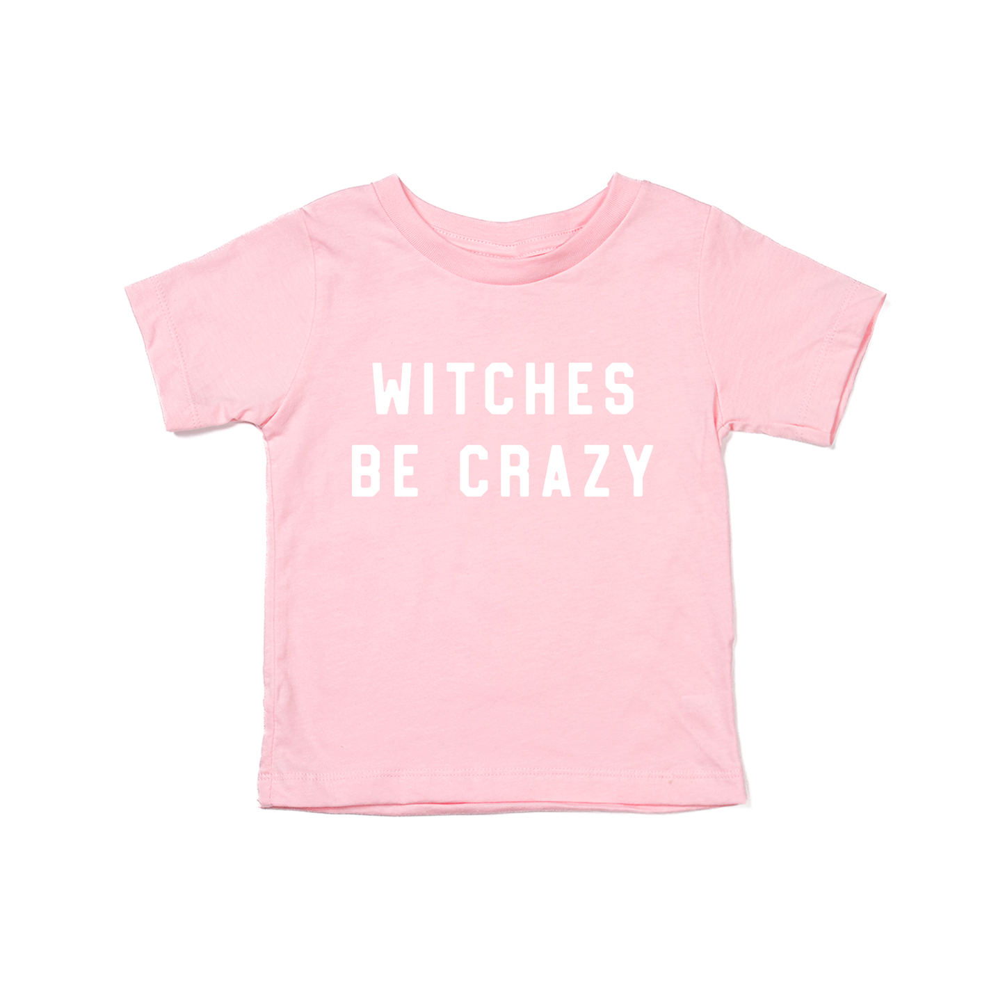 Witches Be Crazy (White) - Kids Tee (Pink)