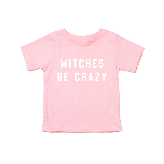 Witches Be Crazy (White) - Kids Tee (Pink)