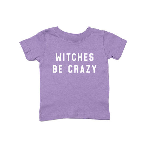 Witches Be Crazy (White) - Kids Tee (Lavender)