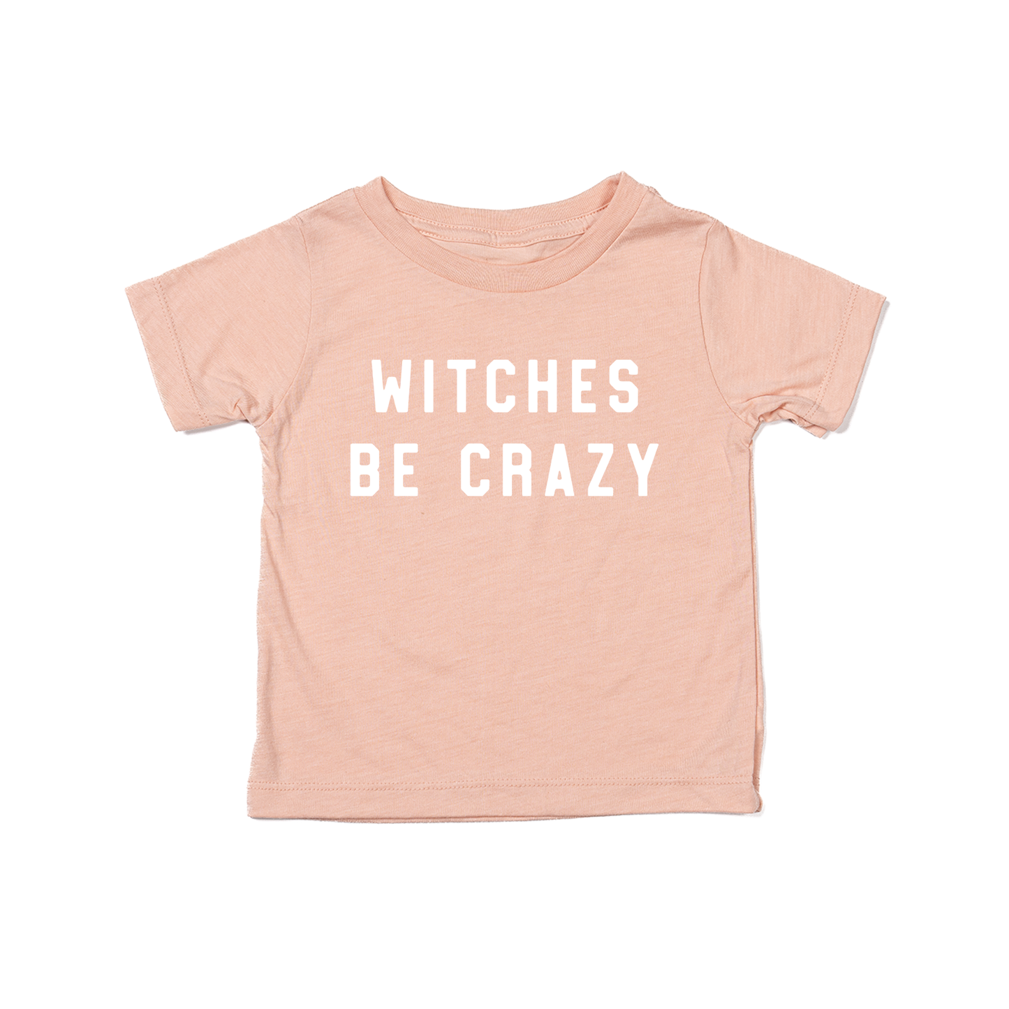 Witches Be Crazy (White) - Kids Tee (Peach)